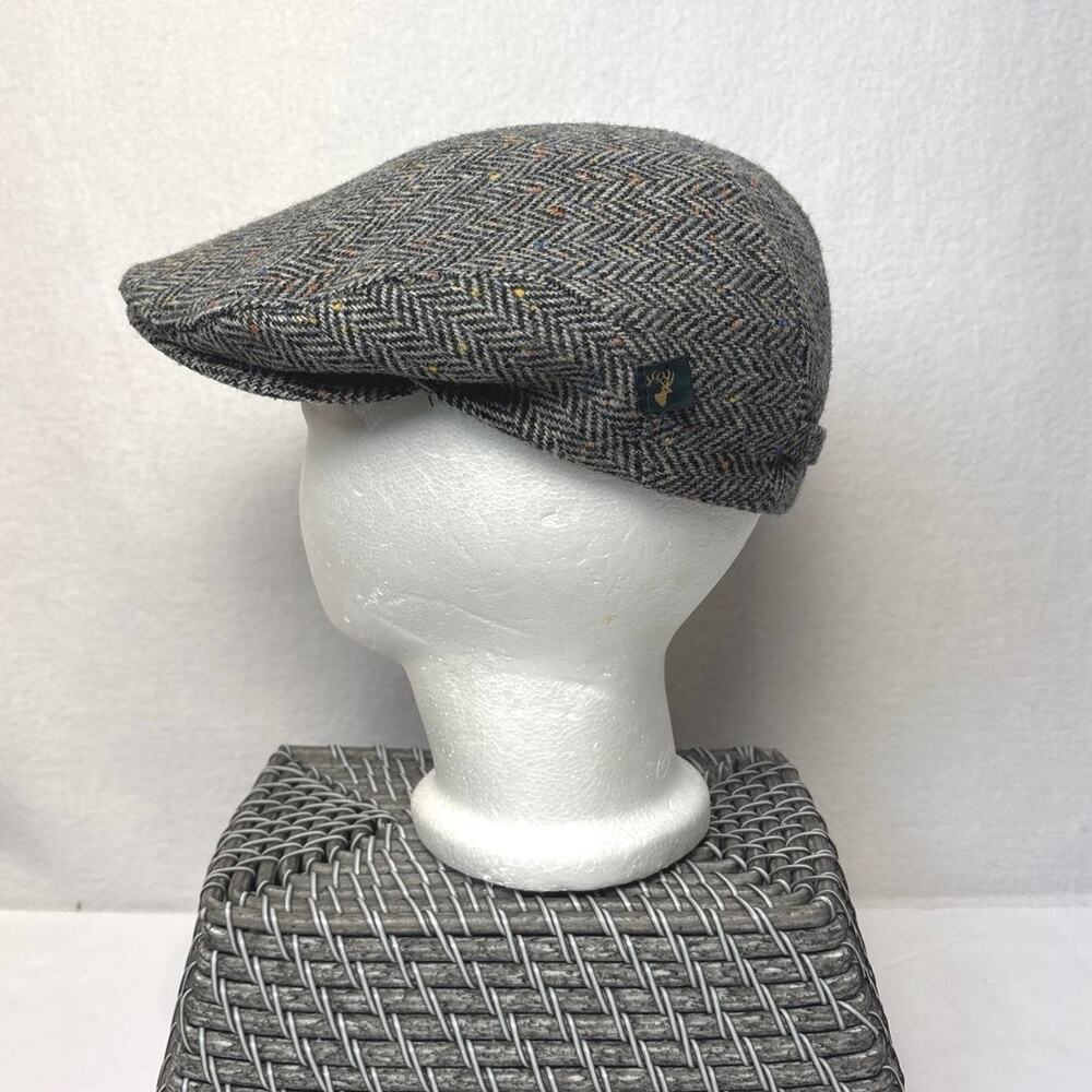 Mucros Weavers Trinity Tweed Wool Hat Cap Size Large Made in Killarney Ireland